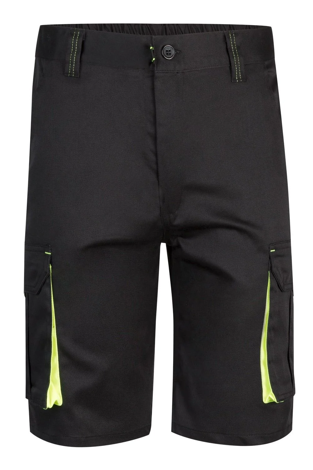 Two-Tone Multi-Pocket stretch Bermuda Shorts