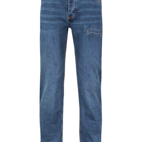 Stretch denim trousers gallery