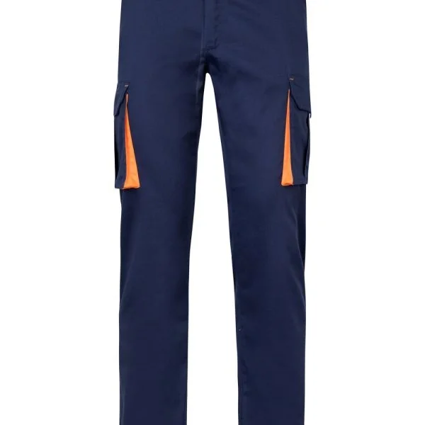 Two-Tone Stretch Multi-Pocket Trousers