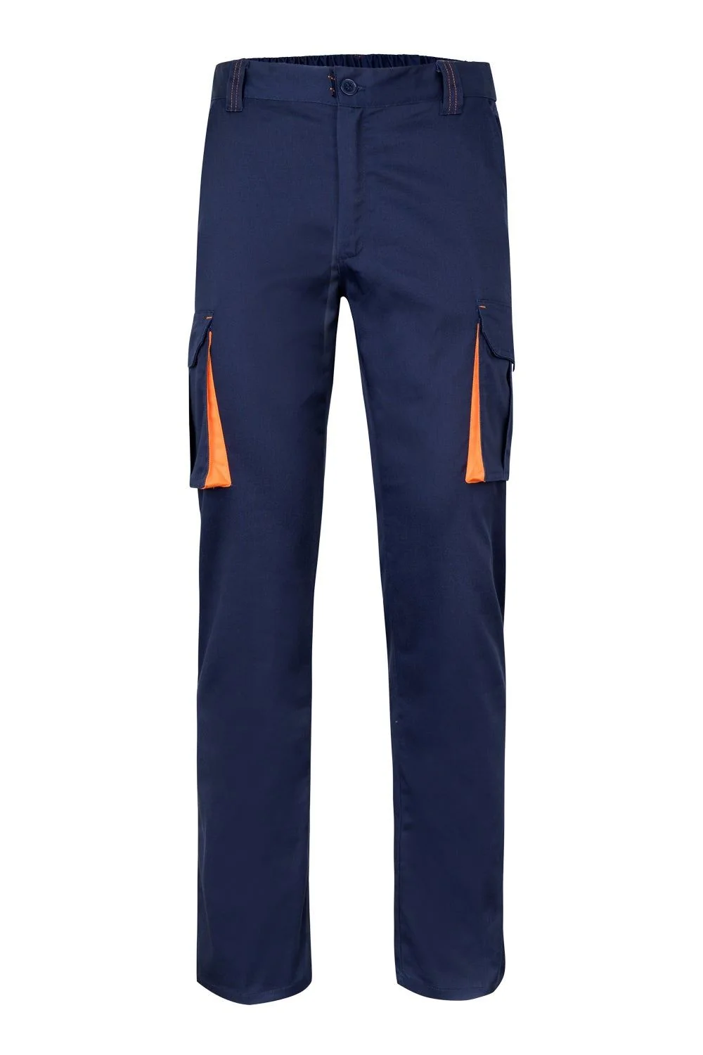 Two-Tone Stretch Multi-Pocket Trousers