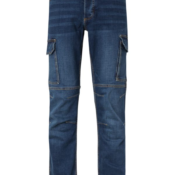 Stretch multi-pocket denim trousers gallery