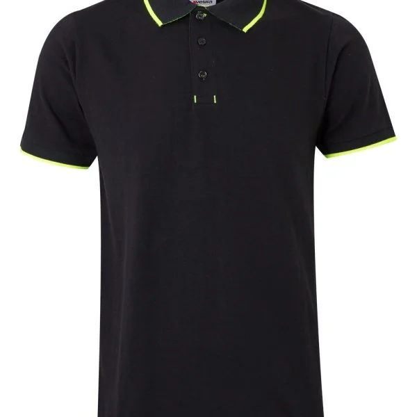 Two-Tone Short Sleeve Polo Shirt