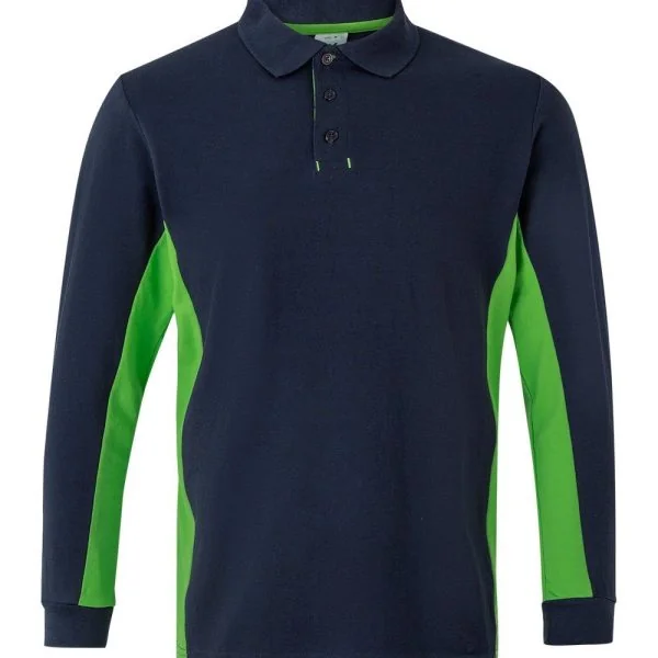 Two-Tone Long Sleeve Polo Shirt gallery