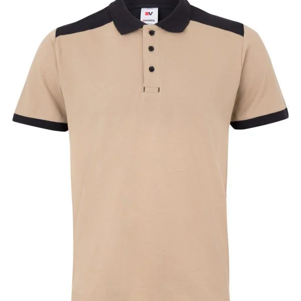 Two-Tone Short Sleeve Stretch Polo Shirt gallery