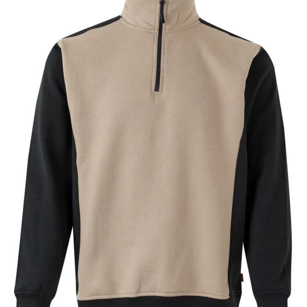Two tone turtleneck half-zip sweatshirt gallery