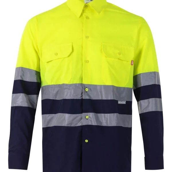 Two-tone long sleeve shirt gallery