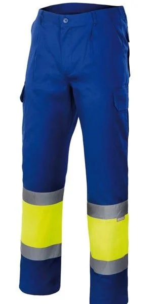 Two-tone lined multi-pocket trousers gallery
