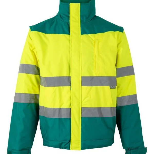 Two-tone padded jacket gallery