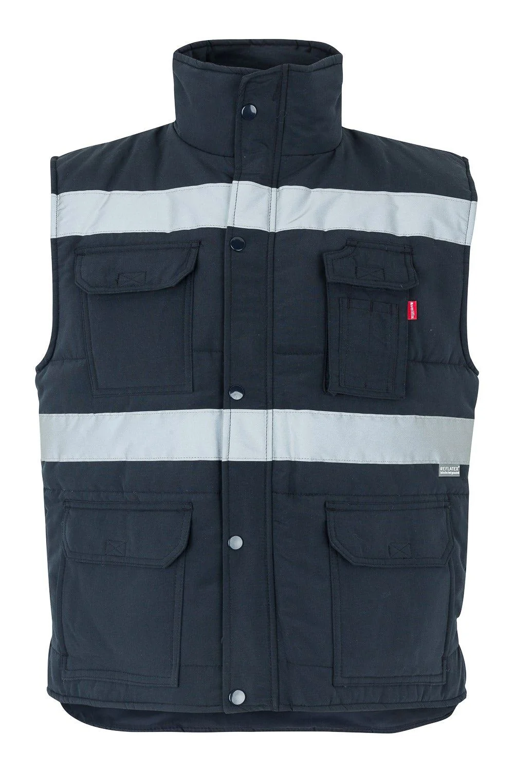 Multi-Pocket Padded Vest with Reflective Tape