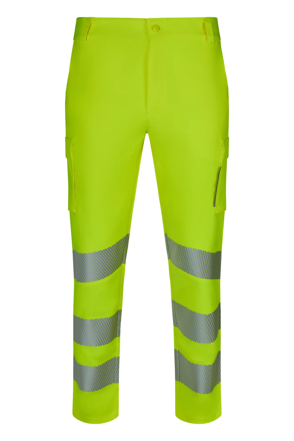Recycled stretch trousers with segmented tape