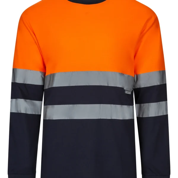 Two-tone long-sleeve technical T-shirt