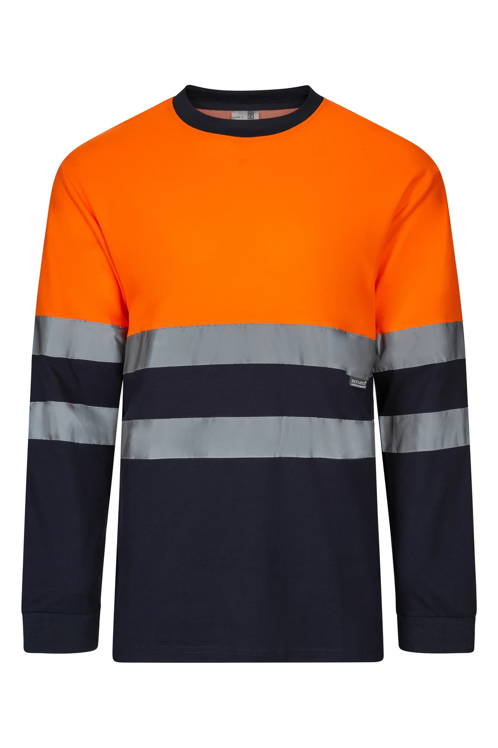 Two-tone long-sleeve technical T-shirt