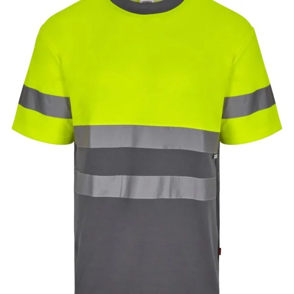 Two-tone short sleeve cotton T-shirt