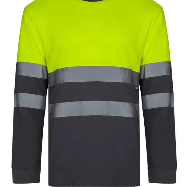 Two-tone long sleeve cotton T-shirt