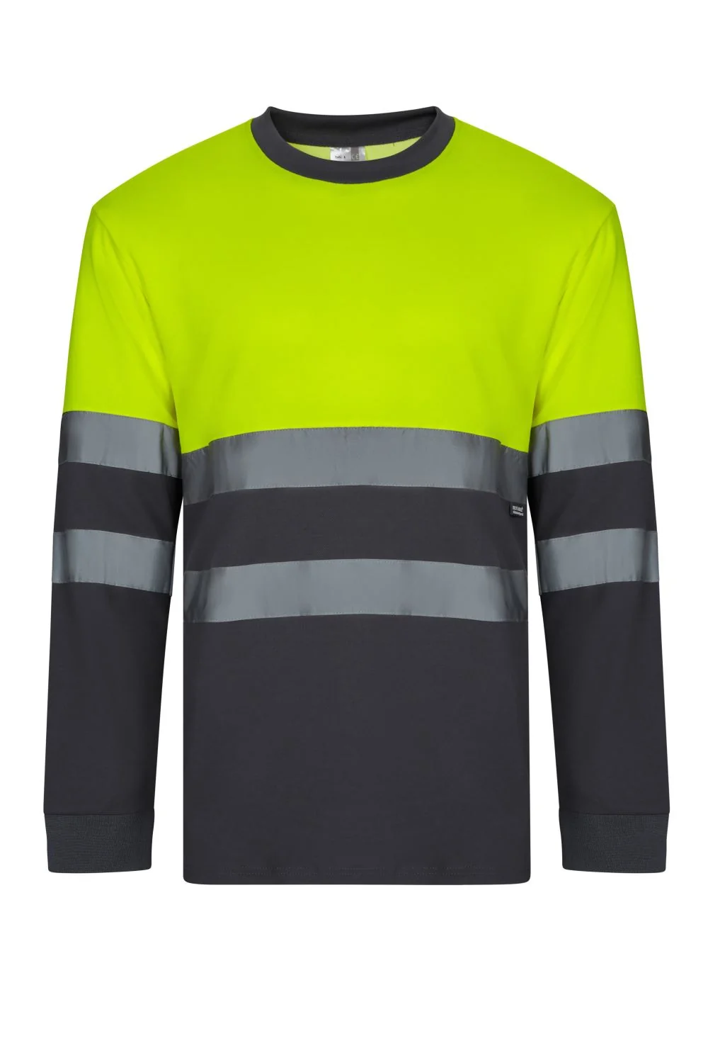 Two-tone long sleeve cotton T-shirt