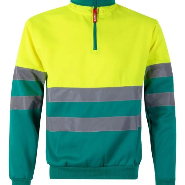 Two-tone half-zip sweatshirt gallery