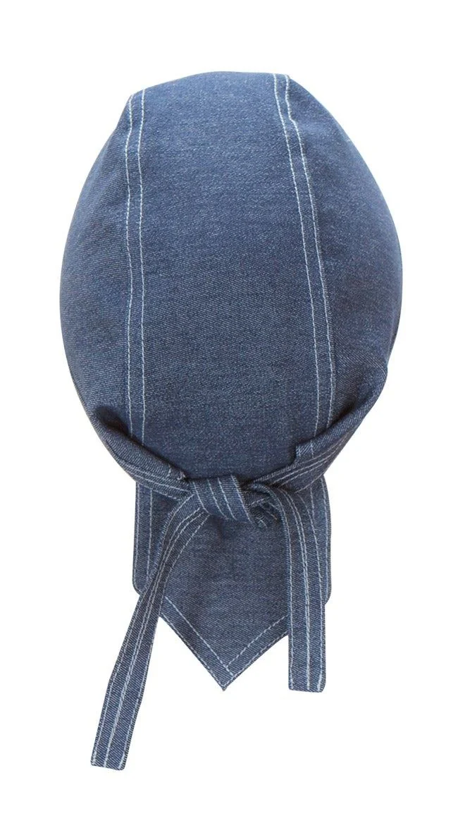Denim Kitchen Hat with ties