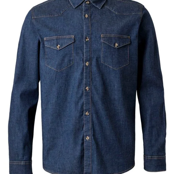 Men's Long Sleeve Stretch Denim Shirt gallery