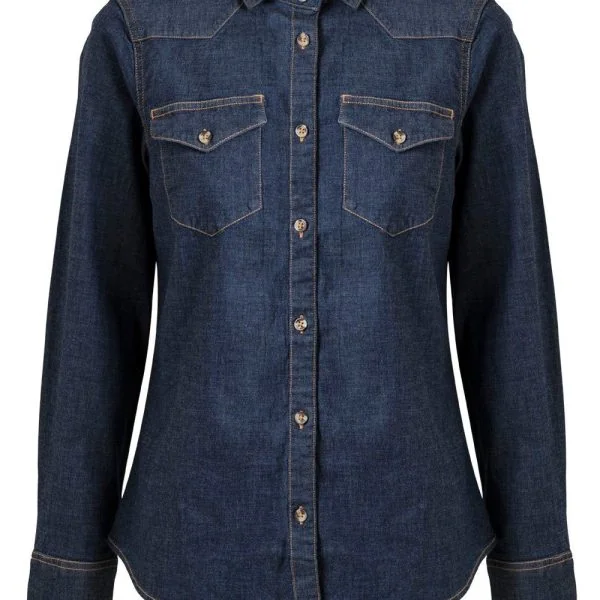 Women's Long Sleeve Stretch Denim Shirt gallery