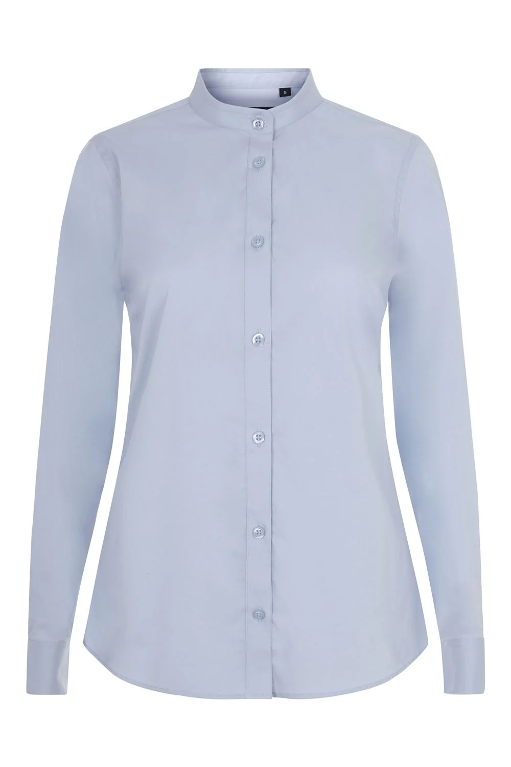 Women's Long Sleeve Stretch neckband collar Shirt