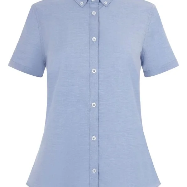 Women's Short Sleeve Stretch Oxford Shirt gallery