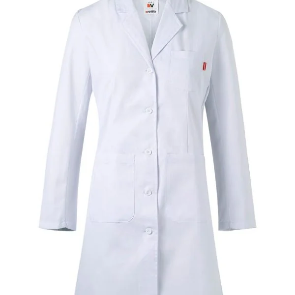 Semi-Fitted Long Sleeve Women's lab coat