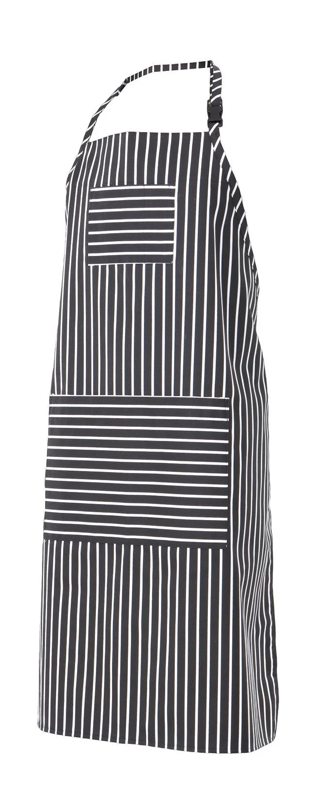 Striped Bib Apron with Pocket